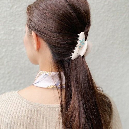 acca ヘアクリップ 茶