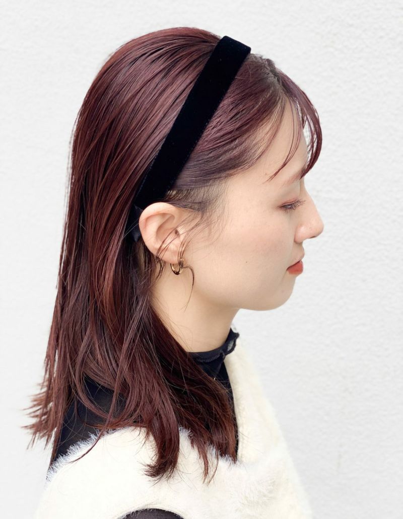 acca ヴェルベットヘッドバンド カチューシャ ブラック 美品 - ヘアアクセサリー