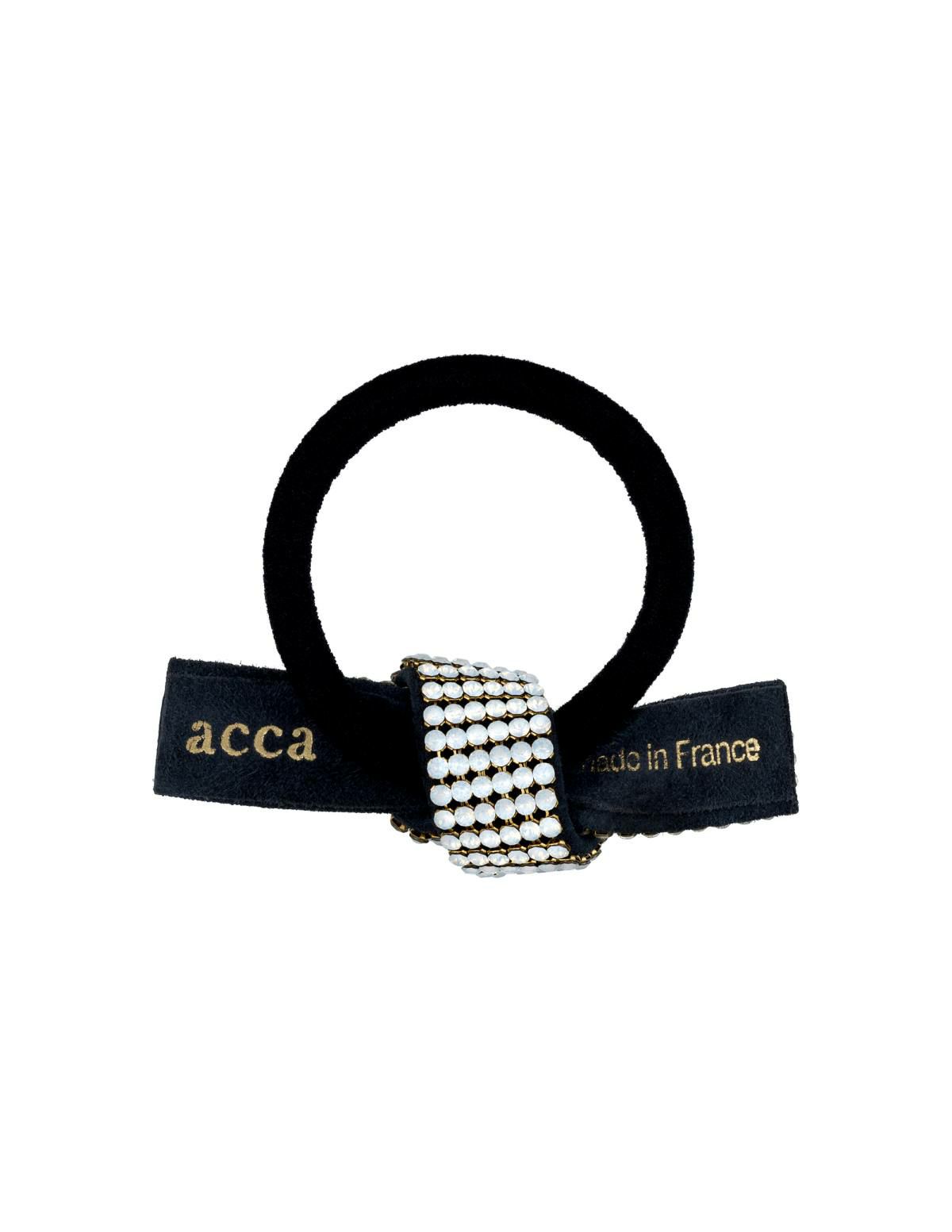 acca アッカ ビジュー ラインストーン ヘアゴム リボン キラキラ  